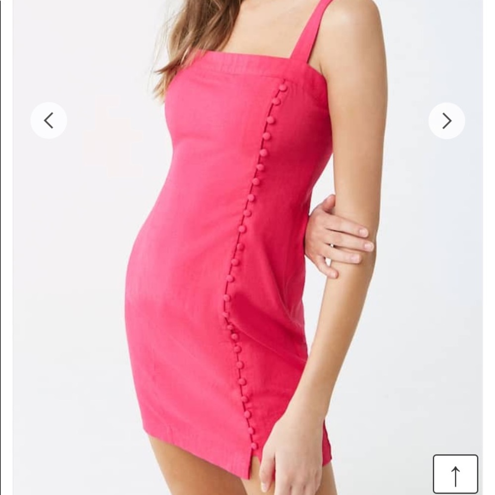 Button Accent  Summer Mini Dress
